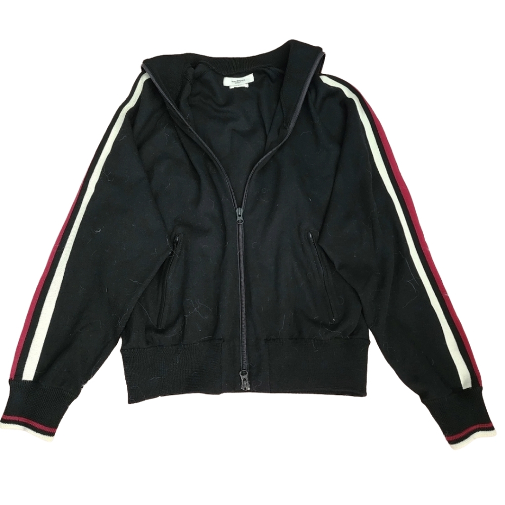 Isabel Marant Etoile Darcy Zip front track jacket woven striped Sz 40